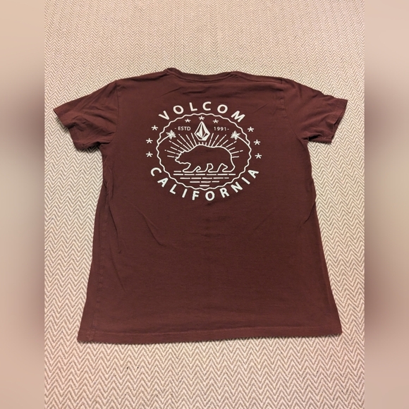 Volcom Kids Burgundy T-Shirt - Picture 4 of 5